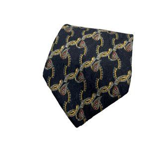 Studio by Fumagalli's Black Geometric Classic Silk Necktie